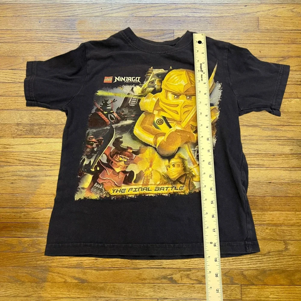 Lego Ninjago Boys Shirt Small The Final Battle Golden Ninja Long Sleeve Navy